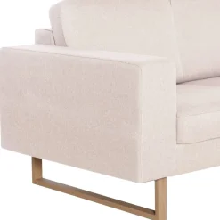 vidaXL Sofá de 3 plazas de tela color Crema