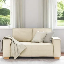 vidaXL Sofá de 2 plazas de lino, 160x78x84 cm Sale