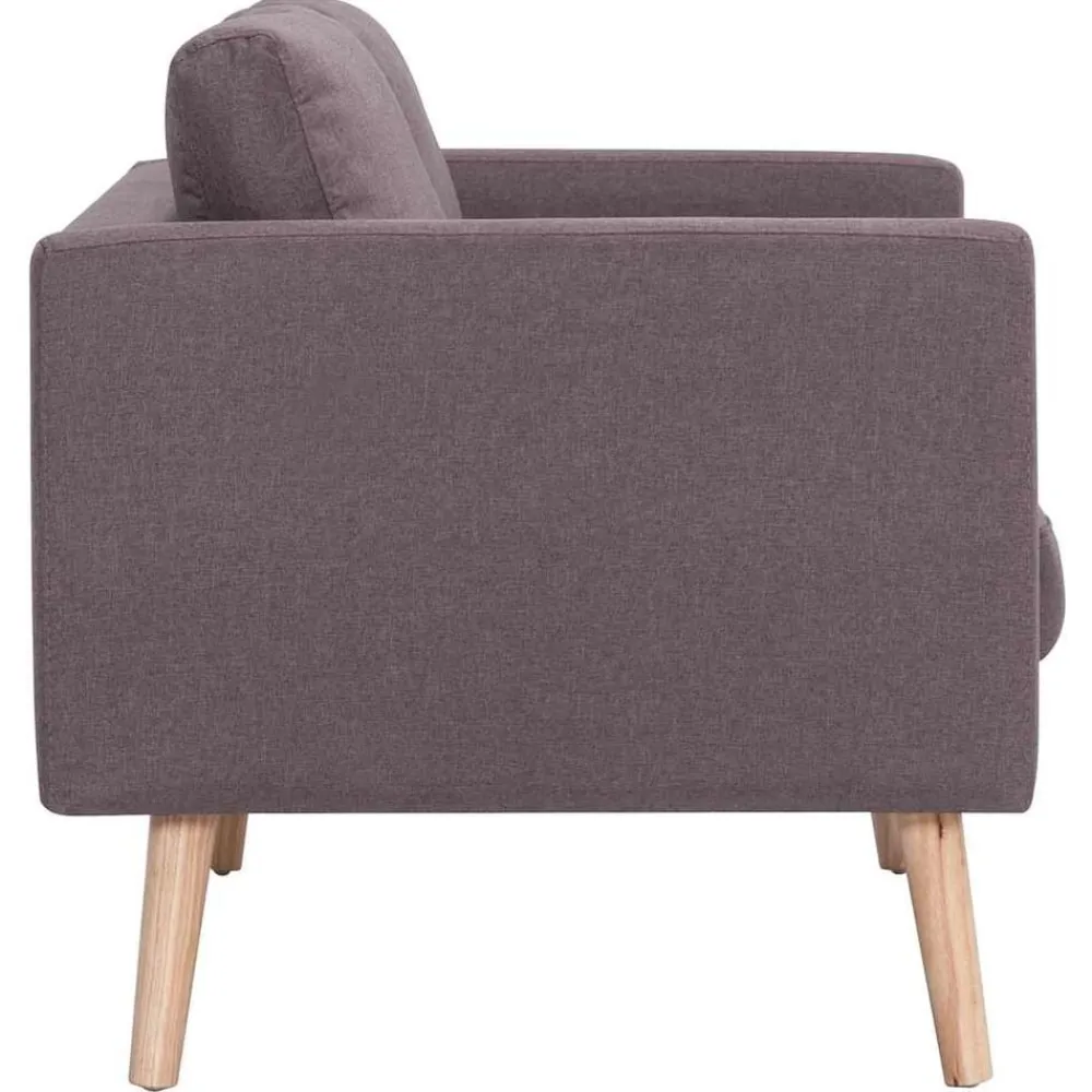 vidaXL Sofás-Sofá de 2 plazas de tela color gris taupe
