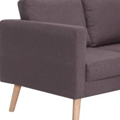 vidaXL Sofás-Sofá de 2 plazas de tela color gris taupe