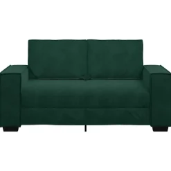 vidaXL Sofá de 2 plazas de terciopelo 160x78x84 cm Verde oscuro Hot