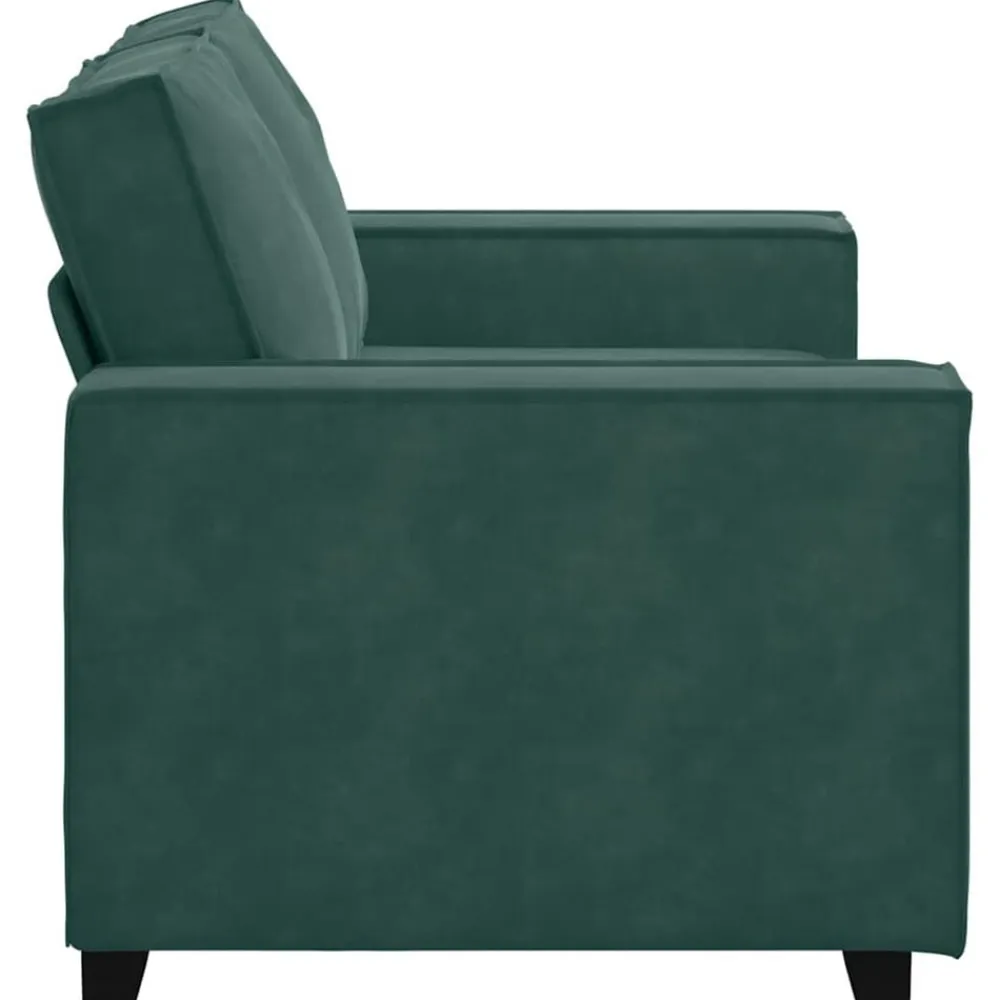 vidaXL Sofá de 2 plazas de terciopelo 160x78x84 cm Verde oscuro Hot