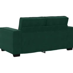 vidaXL Sofá de 2 plazas de terciopelo 160x78x84 cm Verde oscuro Hot