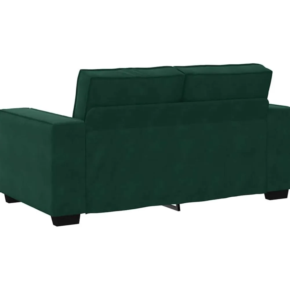 vidaXL Sofá de 2 plazas de terciopelo 160x78x84 cm Verde oscuro Hot