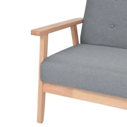 vidaXL Sofá de 3 plazas de tela Gris claro Discount