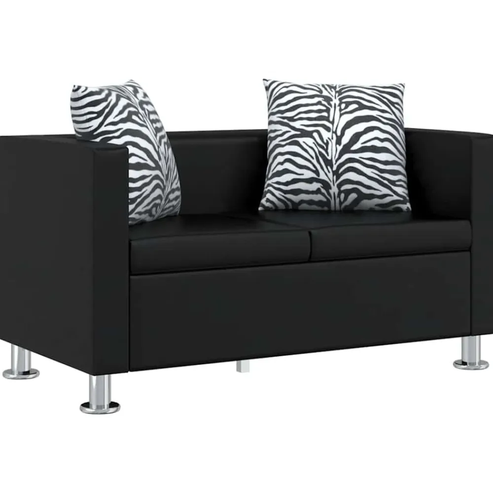 vidaXL Sofás-Sofá de 2 plazas de cuero artificial