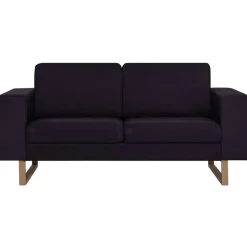vidaXL Sofá de 2 plazas de tela Negro Discount
