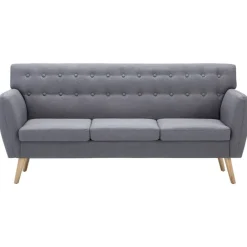 vidaXL Sofás-Sofá de 3 plazas tapizado de tela 172x70x82 cm