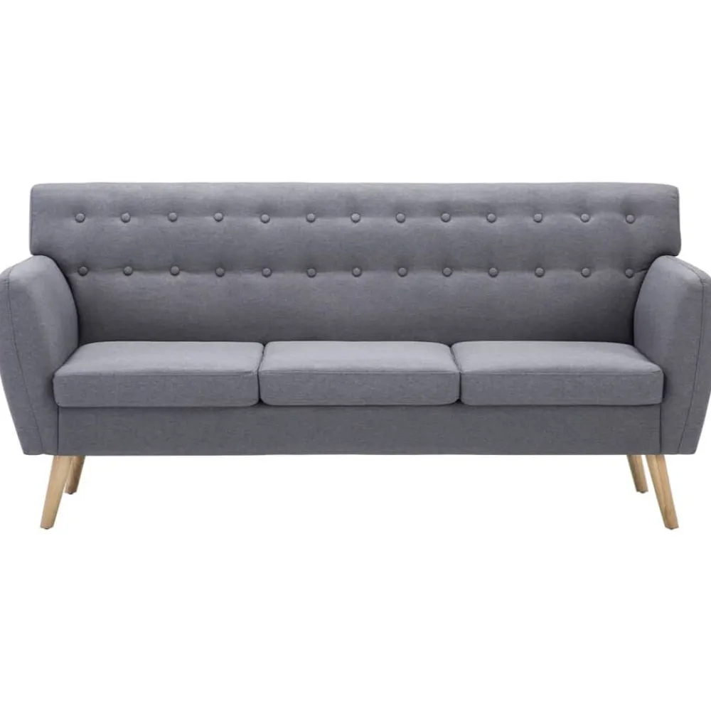 vidaXL Sofás-Sofá de 3 plazas tapizado de tela 172x70x82 cm