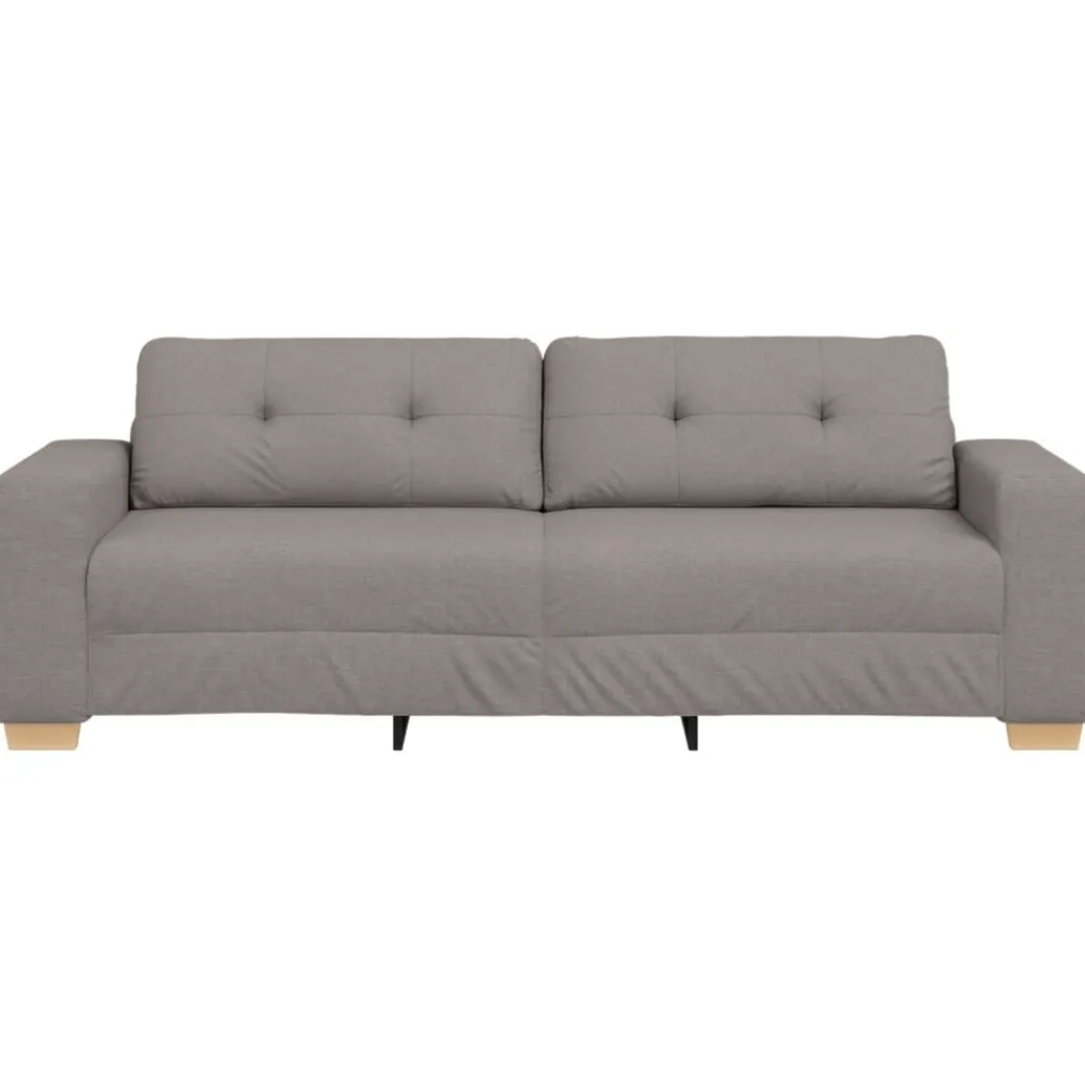 vidaXL Sofás-Sofá de 3 plazas Taupé 220 cm tela