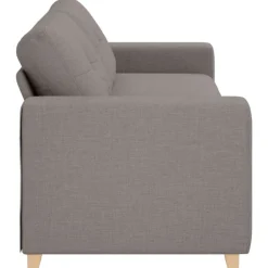 vidaXL Sofás-Sofá de 3 plazas Taupé 220 cm tela