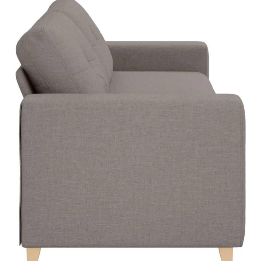 vidaXL Sofás-Sofá de 3 plazas Taupé 220 cm tela