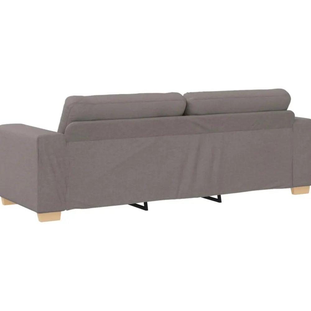 vidaXL Sofás-Sofá de 3 plazas Taupé 220 cm tela
