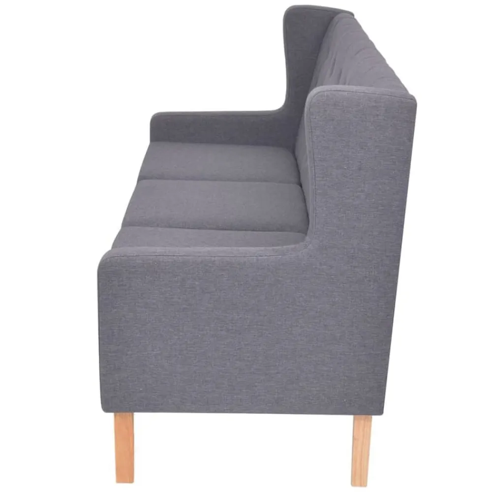 vidaXL Sofá de 3 plazas tela Gris New