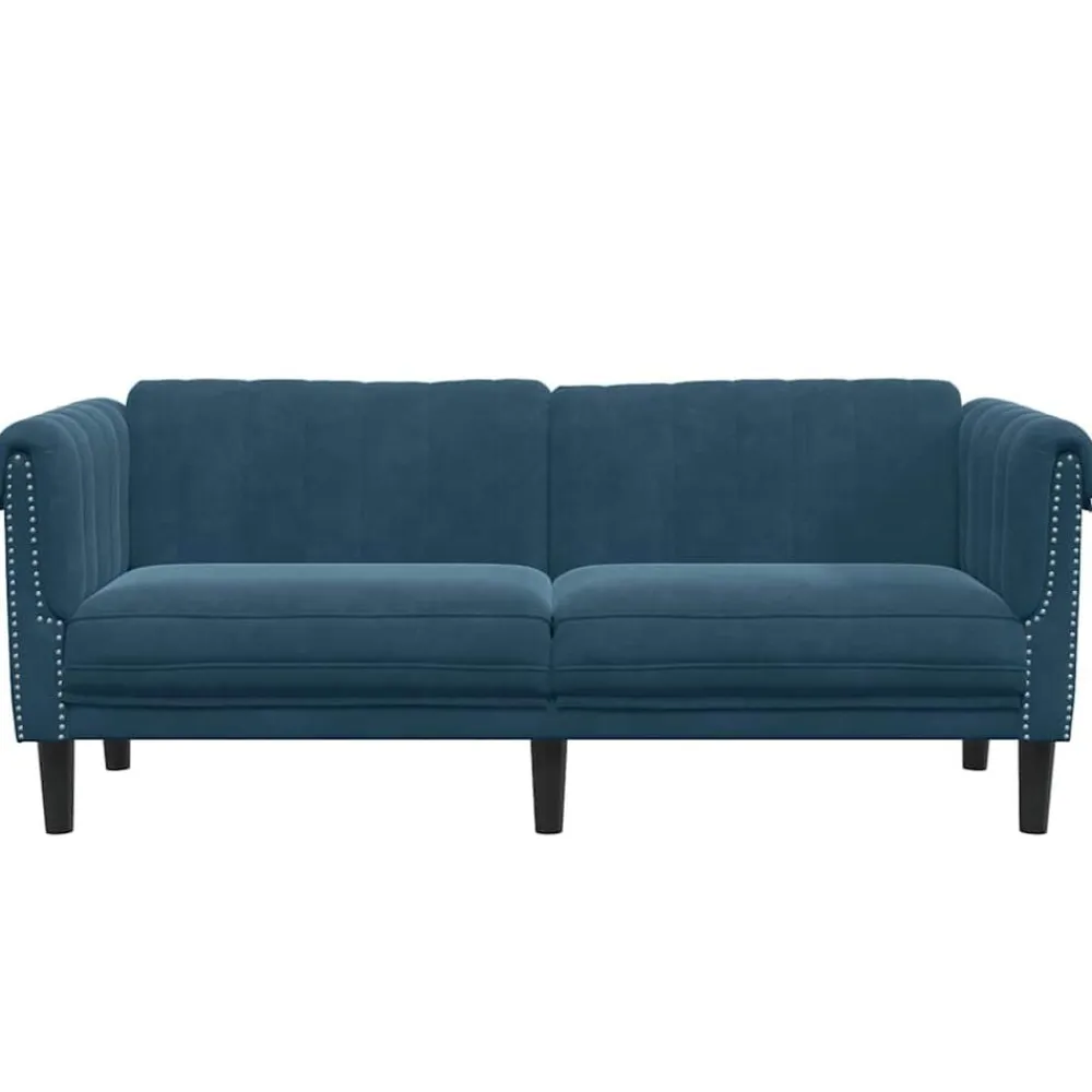 vidaXL Sofá de 2 plazas terciopelo Azul Best