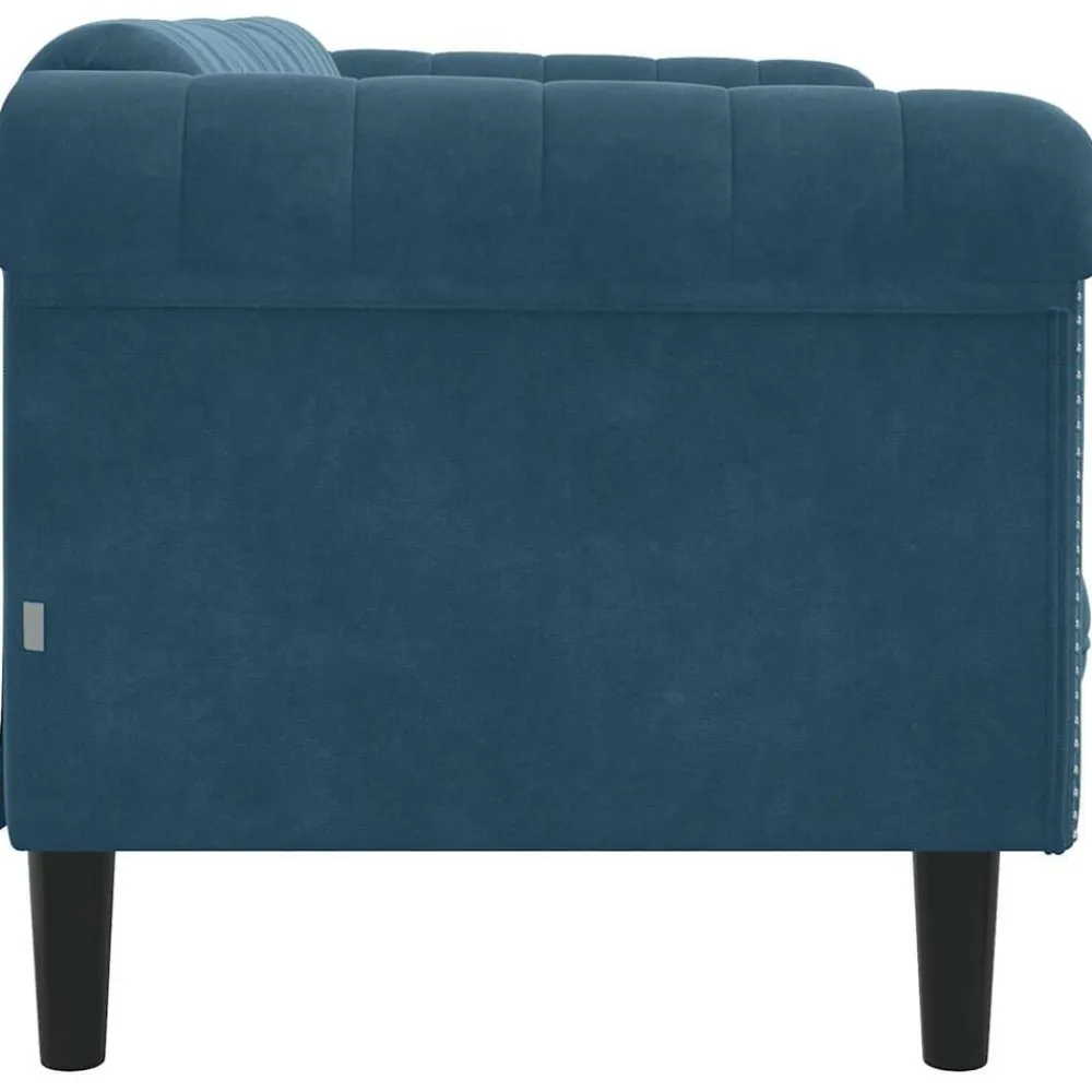 vidaXL Sofá de 2 plazas terciopelo Azul Best