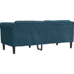 vidaXL Sofá de 2 plazas terciopelo Azul Best