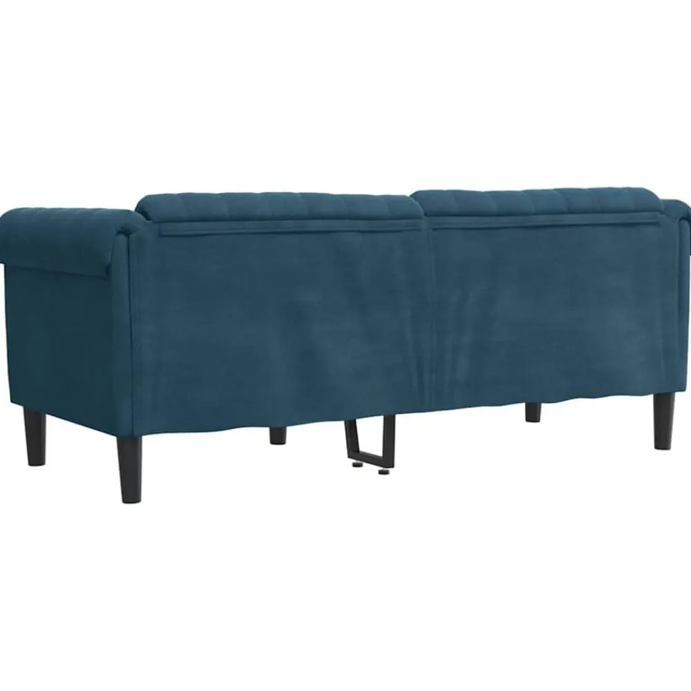 vidaXL Sofá de 2 plazas terciopelo Azul Best