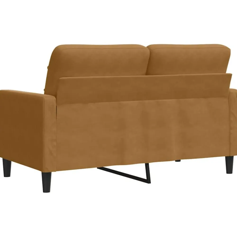 vidaXL Sofás-Sofá de 2 plazas terciopelo marrón 120 cm