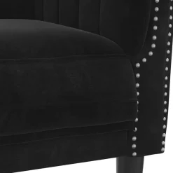 vidaXL Sofá de 3 plazas terciopelo Negro Best