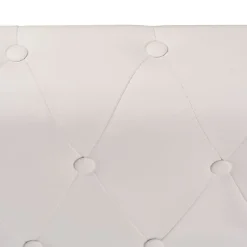 vidaXL Sofá de esquina Chesterfield 6 plazas cuero artificial Blanco