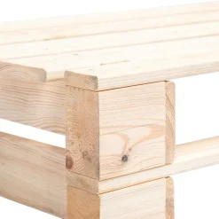 vidaXL Sofá de esquina de palets de jardín madera de pino impregnada Taupé