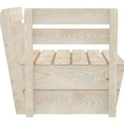 vidaXL Muebles De Jardín-Sofá de esquina seccional de palets madera abeto impregnada