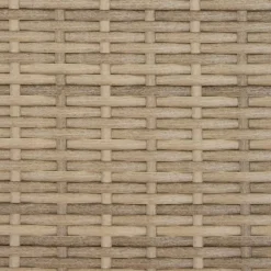 vidaXL Sofá de jardín 2 plazas con toldo y taburetes ratán PE beige beige y crema Discount