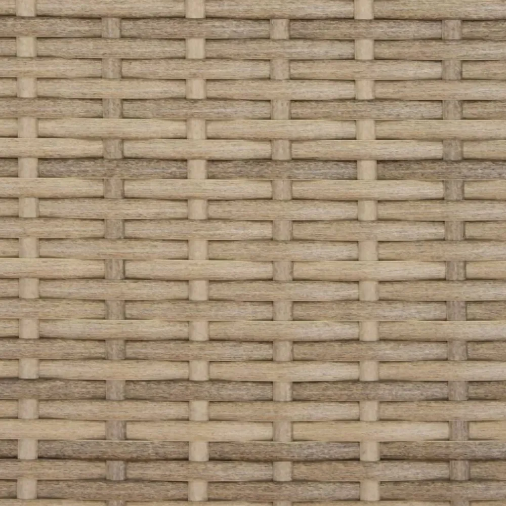 vidaXL Sofá de jardín 2 plazas con toldo y taburetes ratán PE beige beige y crema Discount