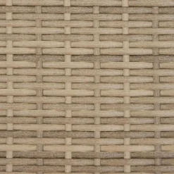 vidaXL Muebles De Jardín-Sofá de jardín 2 plazas con toldo y taburetes ratán PE