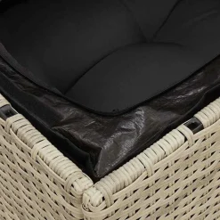 vidaXL Muebles De Jardín-Sofá de jardín con cojines 2 plazas ratán sintético
