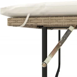 vidaXL Sofá de jardín con cojines de 2 plazas ratán sintético beige beige y crema Outlet