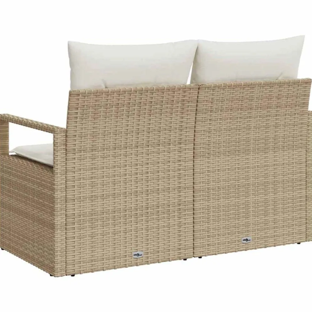 vidaXL Muebles De Jardín-Sofá de jardín con cojín 120 x 62 x 69 cm. ratán sintético