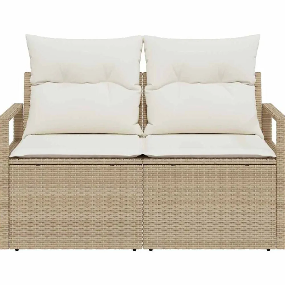 vidaXL Muebles De Jardín-Sofá de jardín con cojín 120 x 62 x 69 cm. ratán sintético