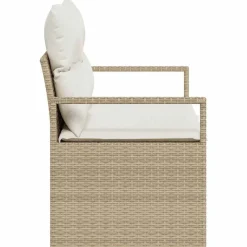 vidaXL Muebles De Jardín-Sofá de jardín con cojín 120 x 62 x 69 cm. ratán sintético