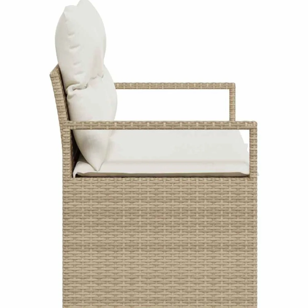 vidaXL Muebles De Jardín-Sofá de jardín con cojín 120 x 62 x 69 cm. ratán sintético