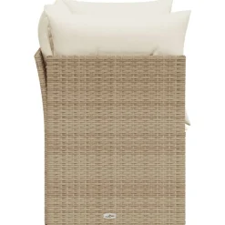 vidaXL Muebles De Jardín-Sofá de jardín con cojines de 2 plazas ratán sintético beige