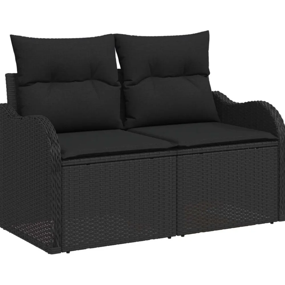 vidaXL Muebles De Jardín-Sofá de jardín con cojín 121 x 62 x 69 cm ratán sintético