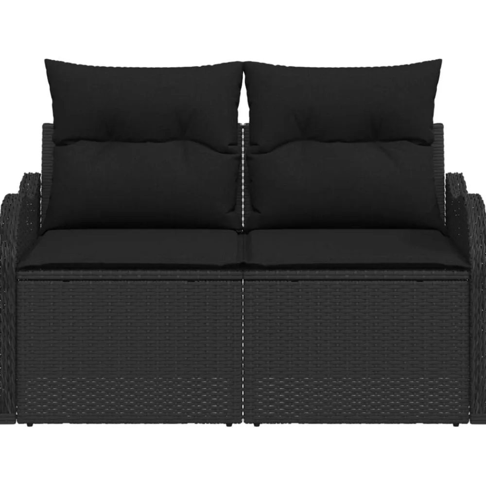 vidaXL Muebles De Jardín-Sofá de jardín con cojín 121 x 62 x 69 cm ratán sintético