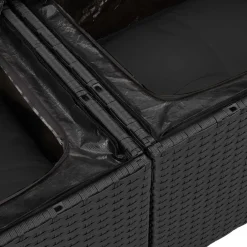 vidaXL Muebles De Jardín-Sofá de jardín con cojín 121 x 62 x 69 cm ratán sintético