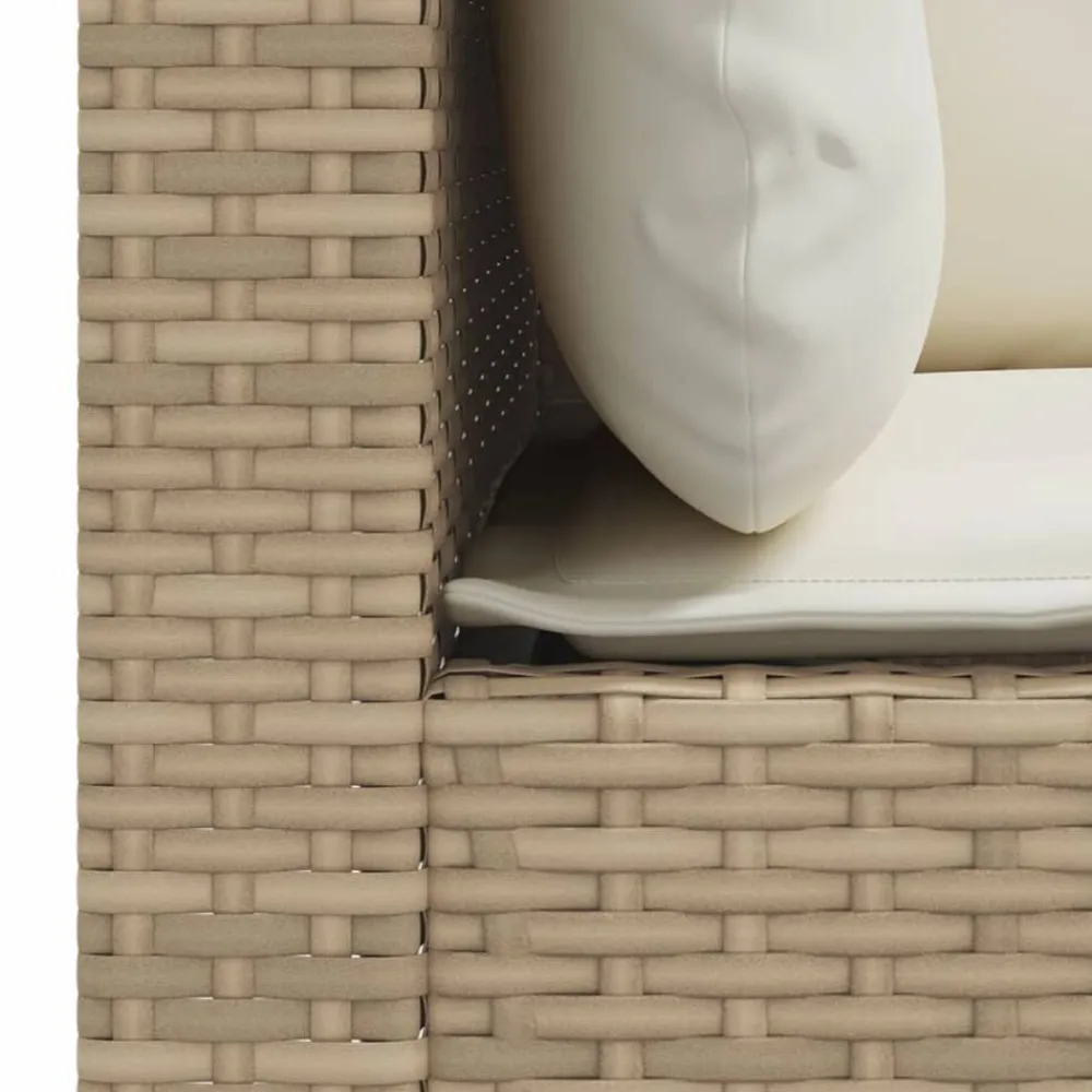 vidaXL Muebles De Jardín-Sofá de jardín de 3 plazas con cojines ratán sintético