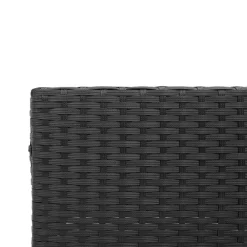 vidaXL Sofá de jardín en forma de L con mesa y cojines ratán PE negro Negro y crema Online