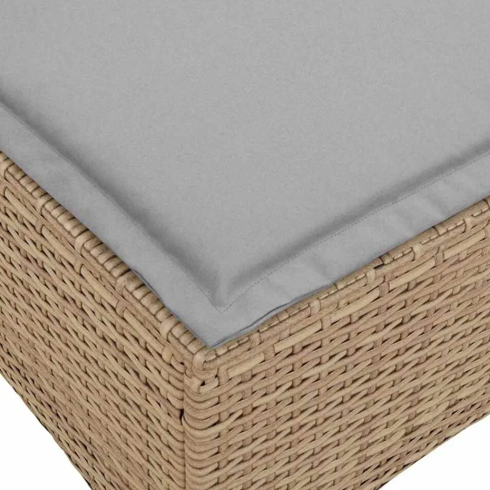 vidaXL Muebles De Jardín-Sofá de jardín reclinable con cojines en forma de L