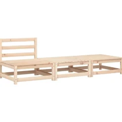 vidaXL Muebles De Jardín-Sofá de jardín sin reposabrazos con cojines y reposapiés