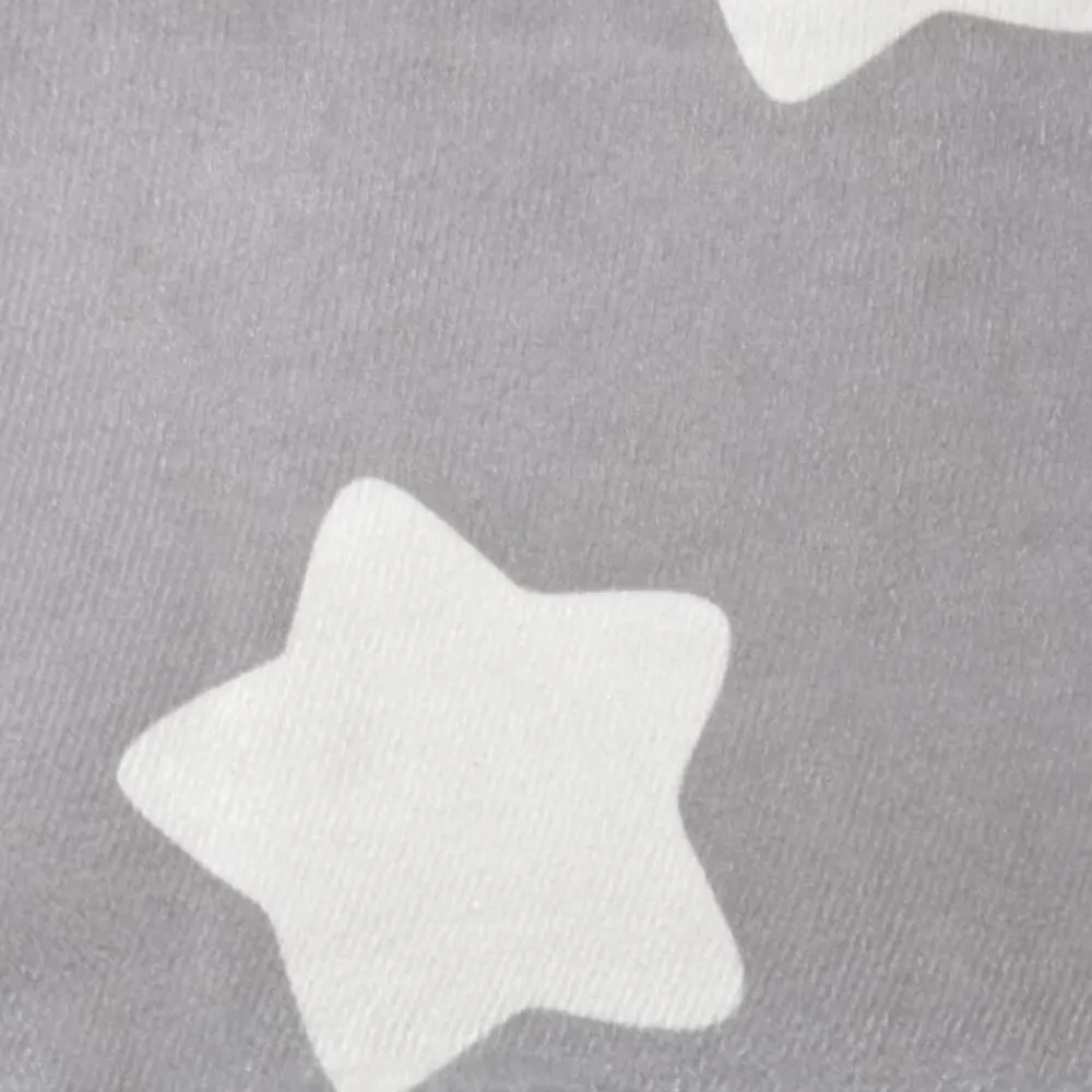 Niños vidaXL Mobiliario Para Bebés Y Niños Pequeños-Sofá de niños de 2 plazas felpa suave gris claro con estrellas