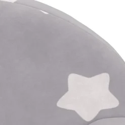 Niños vidaXL Mobiliario Para Bebés Y Niños Pequeños-Sofá de niños de 2 plazas felpa suave gris claro con estrellas