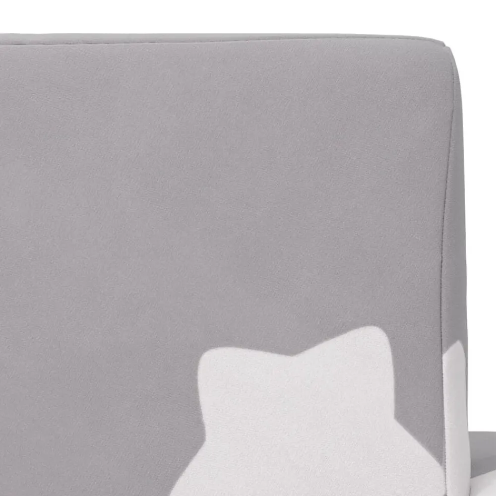 Niños vidaXL Mobiliario Para Bebés Y Niños Pequeños-Sofá de niños de 2 plazas felpa suave gris claro con estrellas
