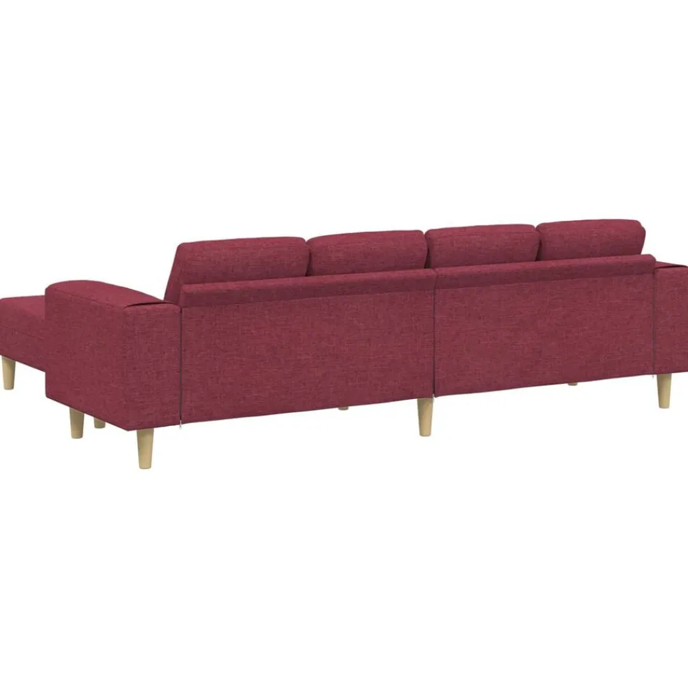 vidaXL Sofás-Sofá de sala 3 pcs Rojo vino 250 x 188 x 76 cm Poliéster
