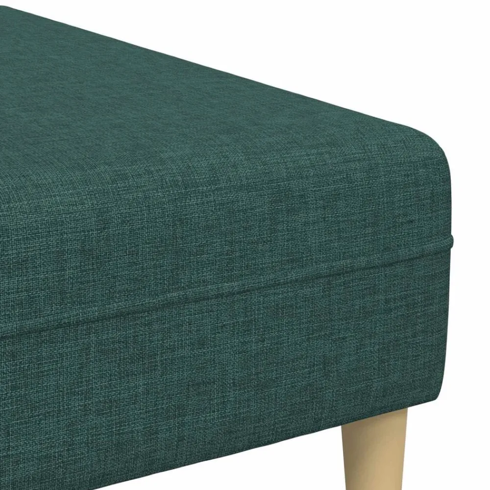 vidaXL Sofás-Sofá de sala 3 pcs Verde oscuro Poliéster