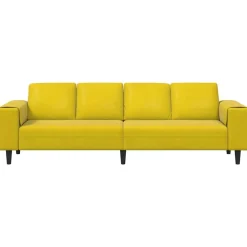 vidaXL Sofá de sala 250 x 77 x 76 cm Amarillo Hot